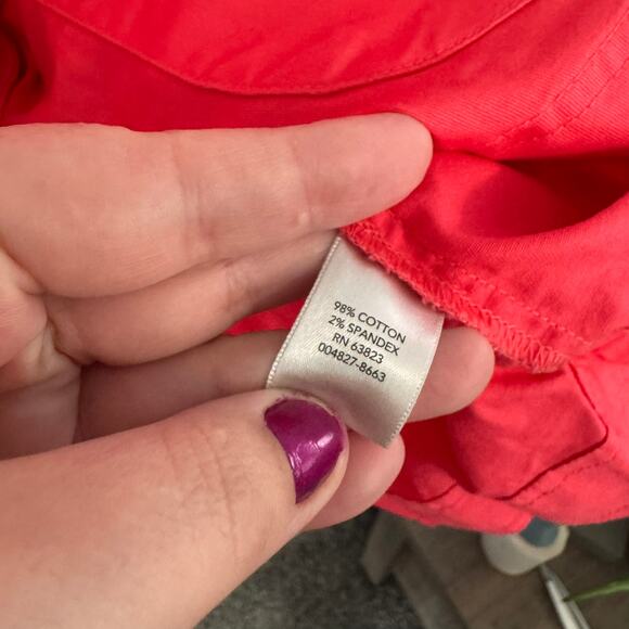 CJ Banks Button Down Top / Lightweight Blazer Plus Size 2X Bright Coral Pink - Picture 5 of 7